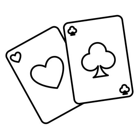 poker cards casino icons vector illustration designのイラスト素材