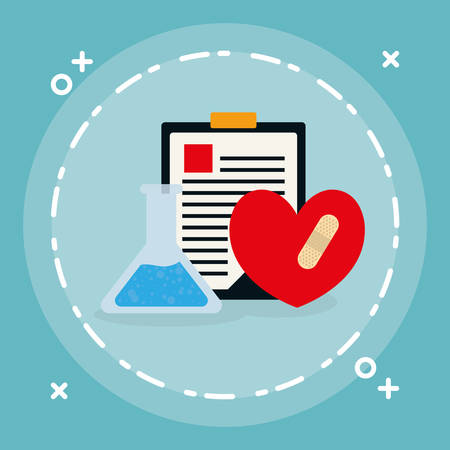 medical order checklist with tube test vector illustration designのイラスト素材