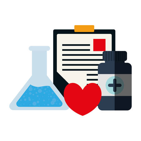 medical order checklist with tube test vector illustration designのイラスト素材