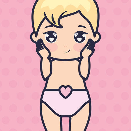cute and little baby love vector illustration designのイラスト素材