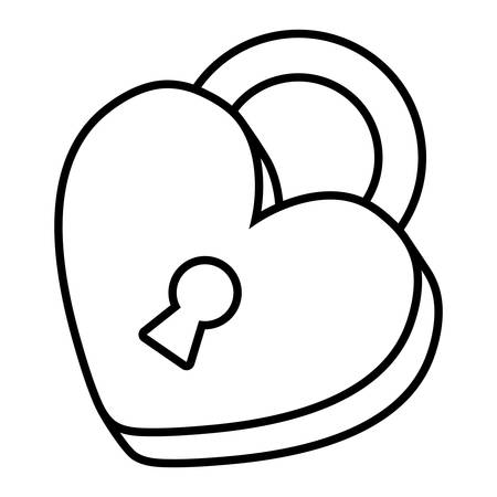 padlock with heart love icon vector illustration designのイラスト素材