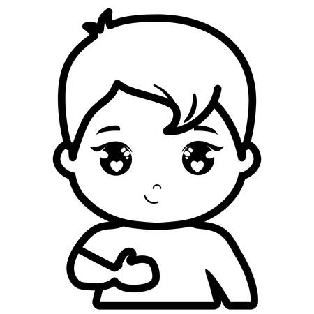 cute and little baby love vector illustration designのイラスト素材
