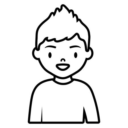teenager boy young character vector illustration designのイラスト素材