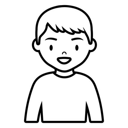 teenager boy young character vector illustration designのイラスト素材