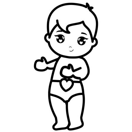 cute and little baby love vector illustration designのイラスト素材