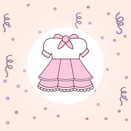cute girl dress icon vector illustration designのイラスト素材