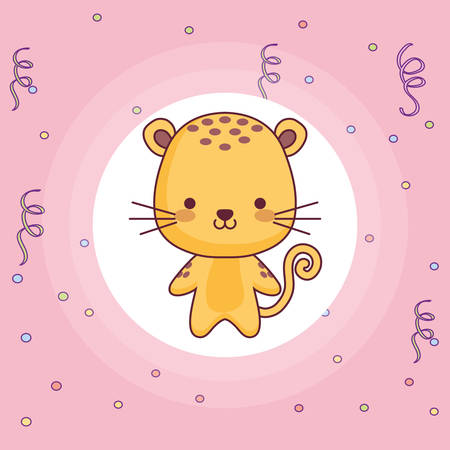 cute and little tiger character vector illustration designのイラスト素材