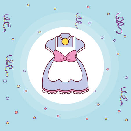 cute girl dress icon vector illustration designのイラスト素材