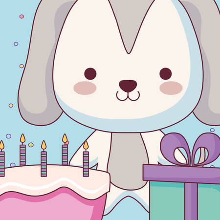 cute and little dog character vector illustration designのイラスト素材