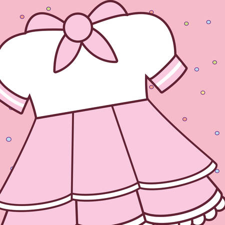 cute girl dress icon vector illustration designのイラスト素材