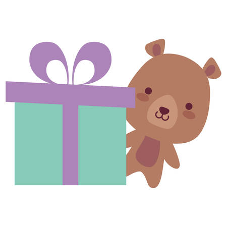 cute and little bear character vector illustration designのイラスト素材