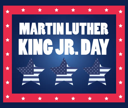 american flag poster celebration martin luther king jr vector illustrationのイラスト素材