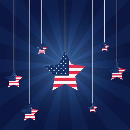 american flag star patriotic symbol vector illustrationのイラスト素材