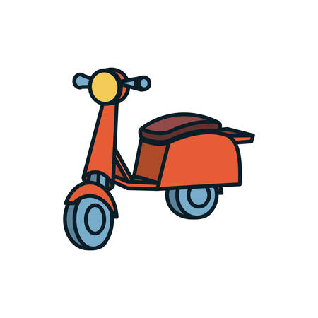 Ilustración de delivery motorcycle scooter icon vector illustration design - Imagen libre de derechos