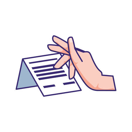 hand with receipt icon vector illustration designのイラスト素材