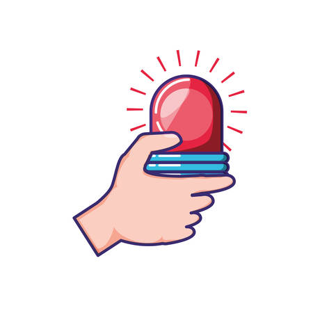 emergency alarm light icon vector illustration designのイラスト素材