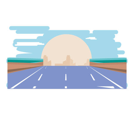 city road scene icon vector illustration designのイラスト素材