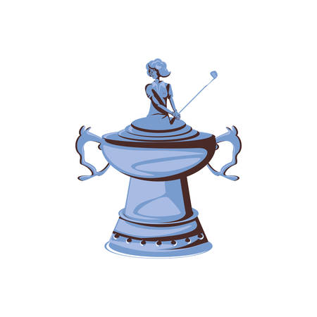 trophy of golf isolated icon vector illustration designのイラスト素材