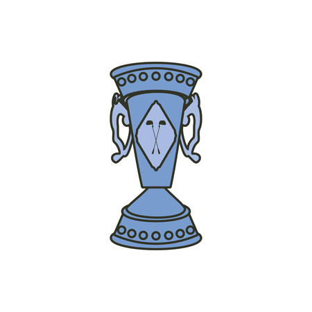 trophy with sticks golf isolated icon vector illustration designのイラスト素材