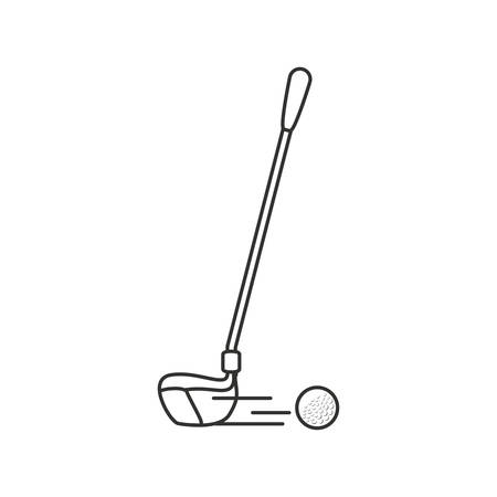 stick with golf ball isolated icon vector illustration designのイラスト素材