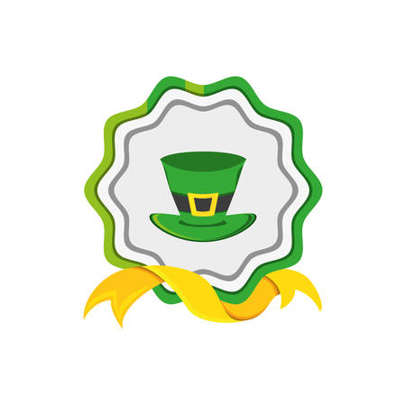 seal with leprechaun hat and ribbon vector illustration designのイラスト素材