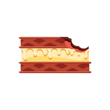 cookie with delicious ice cream vector illustration designのイラスト素材