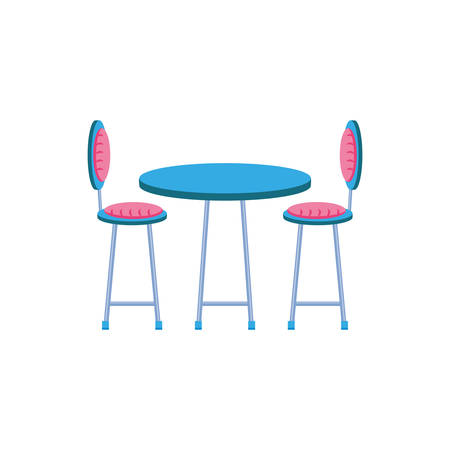 chairs with table isolated icon vector illustration designのイラスト素材