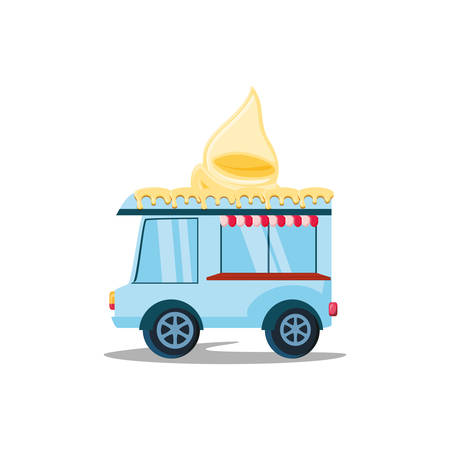 ice cream car isolated icon vector illustration designのイラスト素材