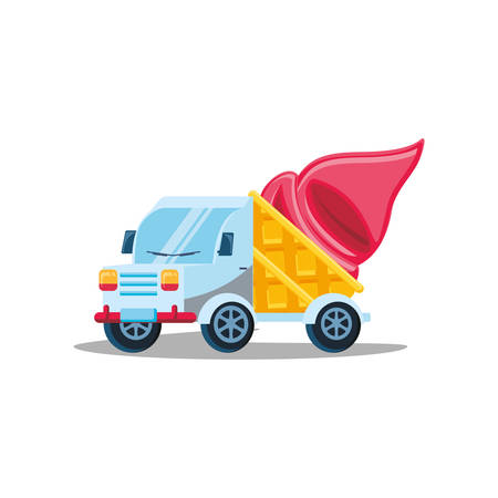 ice cream car isolated icon vector illustration designのイラスト素材