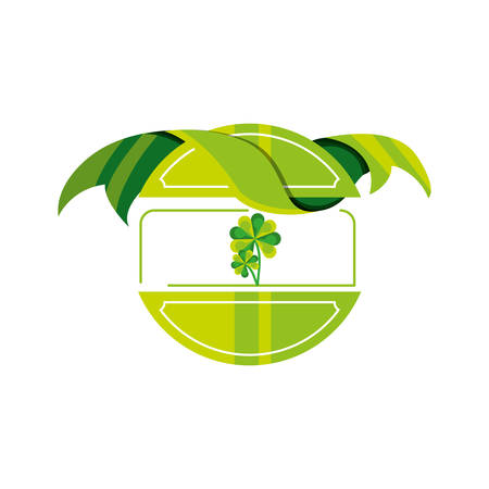seal stamp with clover icon vector illustration designのイラスト素材