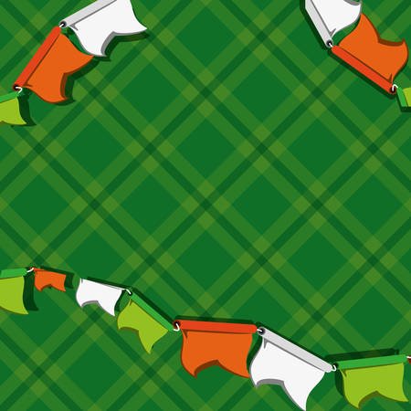 ireland pattern backdrop with garlands vector illustration designのイラスト素材