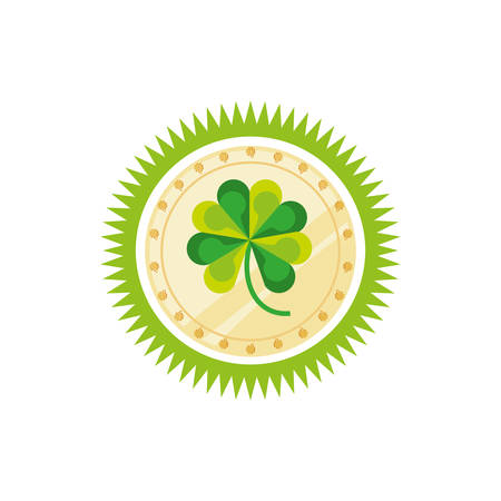 luck clover in seal icon vector illustration designのイラスト素材