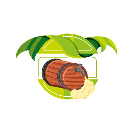 barrel wooden beer in seal vector illustration designのイラスト素材
