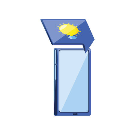 smartphone and speech bubble with light bulb vector illustration designのイラスト素材