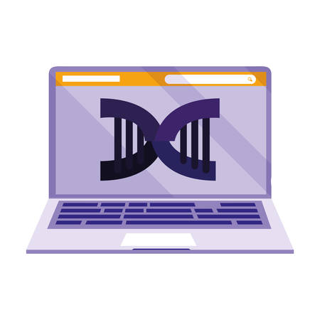 computer gadget dna science molecule vector illustrationのイラスト素材
