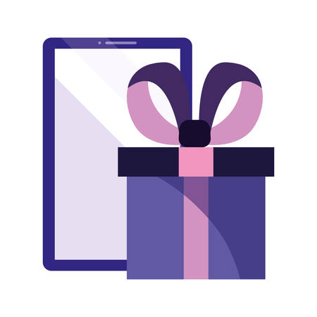 cellphone gift online shopping market vector illustrationのイラスト素材