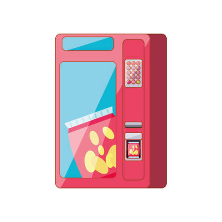 vending machine of potato chips vector illustration designのイラスト素材
