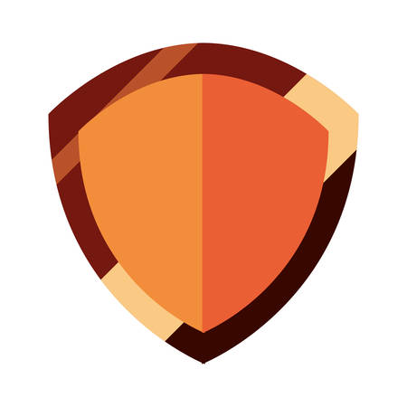 golden shield protection on white background vector illustrationのイラスト素材