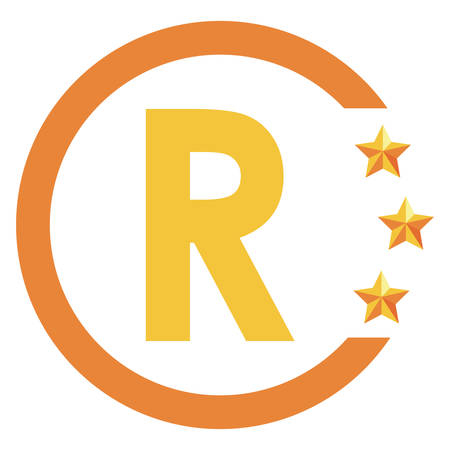 registered trademark copyright protection of intellectual vector illustrationのイラスト素材