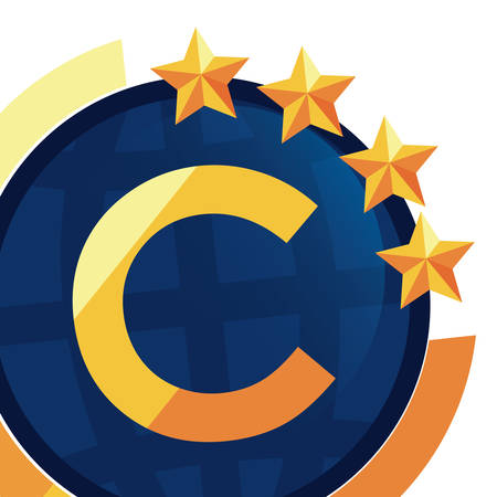 copyright world protection of intellectual vector illustrationのイラスト素材