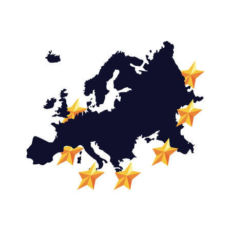 european stars copyright protection of intellectual vector illustrationのイラスト素材
