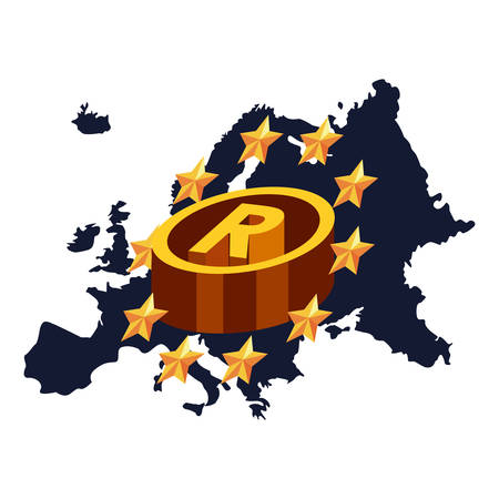 european registered copyright protection of intellectual vector illustrationのイラスト素材