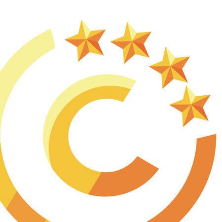 copyright protection of intellectual emblem vector illustrationのイラスト素材