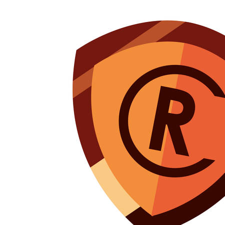 symbol registered copyright protection of intellectual vector illustrationのイラスト素材
