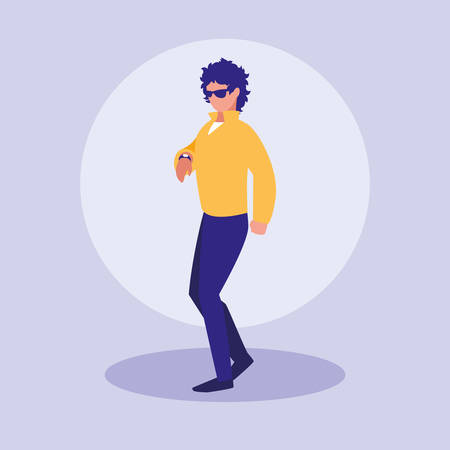 masculine professional model character vector illustration designのイラスト素材