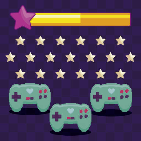 classic video game controls vector illustration designのイラスト素材