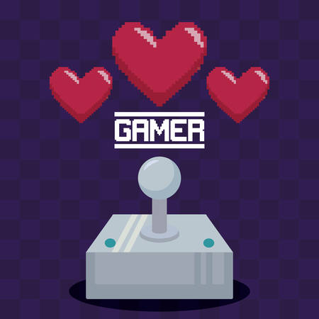 classic video game joystick vector illustration designのイラスト素材