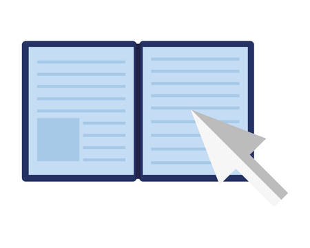 ebook arrow online education school vector illustrationのイラスト素材