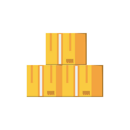 boxes carton isolated icon vector illustration designのイラスト素材