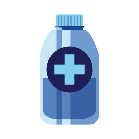 vaccination medical bottle cross pharmacy vector illustrationのイラスト素材